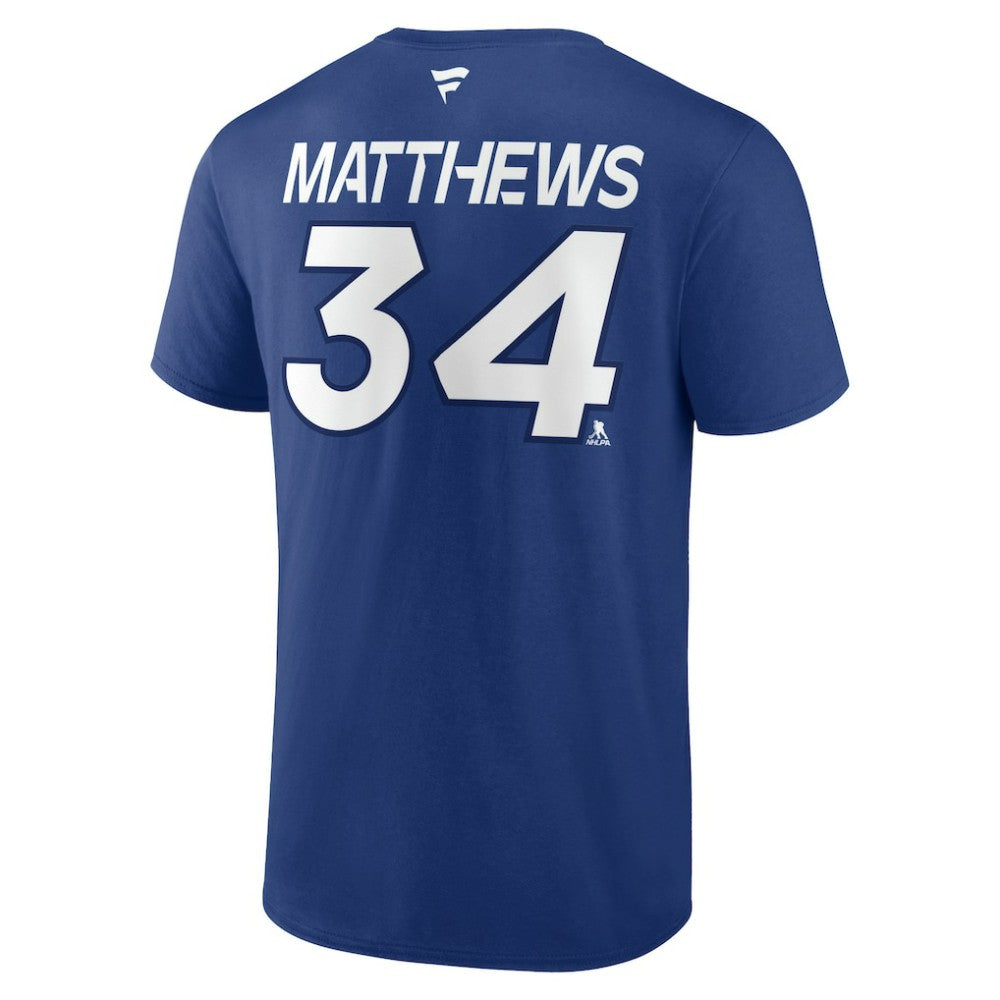 Auston Matthews Toronto Maple Leafs - Fanatics  Authentic Pro Prime Name & Number T-Shirt Blue