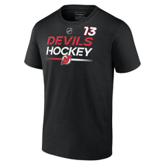 Nico Hischier New Jersey Devils - Fanatics  Authentic Pro Prime Name & Number T-Shirt Black