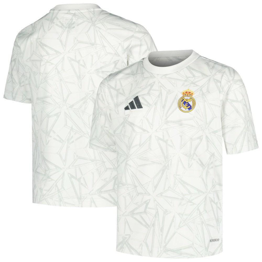 Adidas Real Madrid Youth 2024/25 Pre-Match Top - White