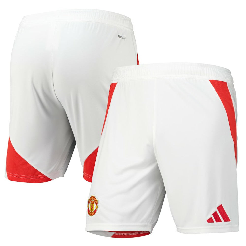 Adidas Manchester United 2024/25 Home Replica AEROREADY Shorts - White