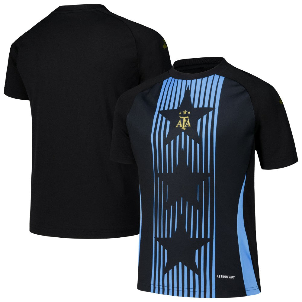 Adidas Argentina National Team Youth 2024 Pre-Match Top - Black