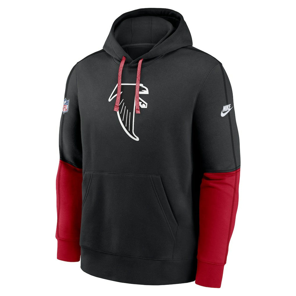 Atlanta Falcons Throwback Logo Club Tri-Blend Pullover Hoodie Black - Nike