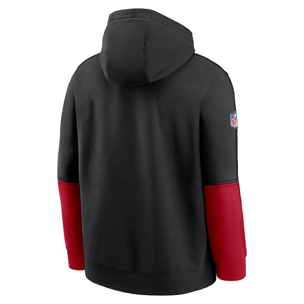Atlanta Falcons Throwback Logo Club Tri-Blend Pullover Hoodie Black - Nike