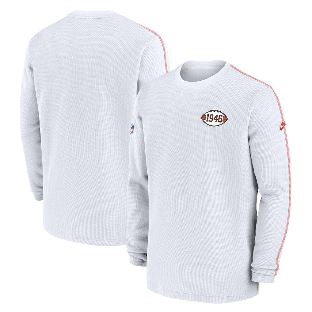 Cleveland Browns Alternate Logo Coach Long Sleeve Top White - Nike