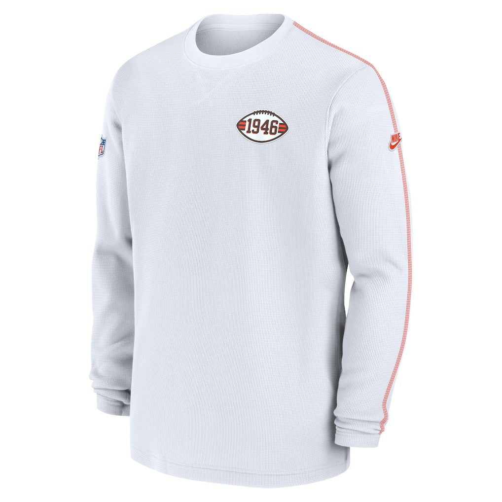Cleveland Browns Alternate Logo Coach Long Sleeve Top White - Nike