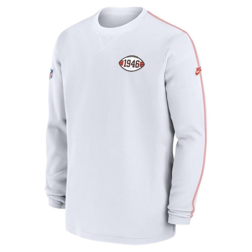 Cleveland Browns Alternate Logo Coach Long Sleeve Top White - Nike