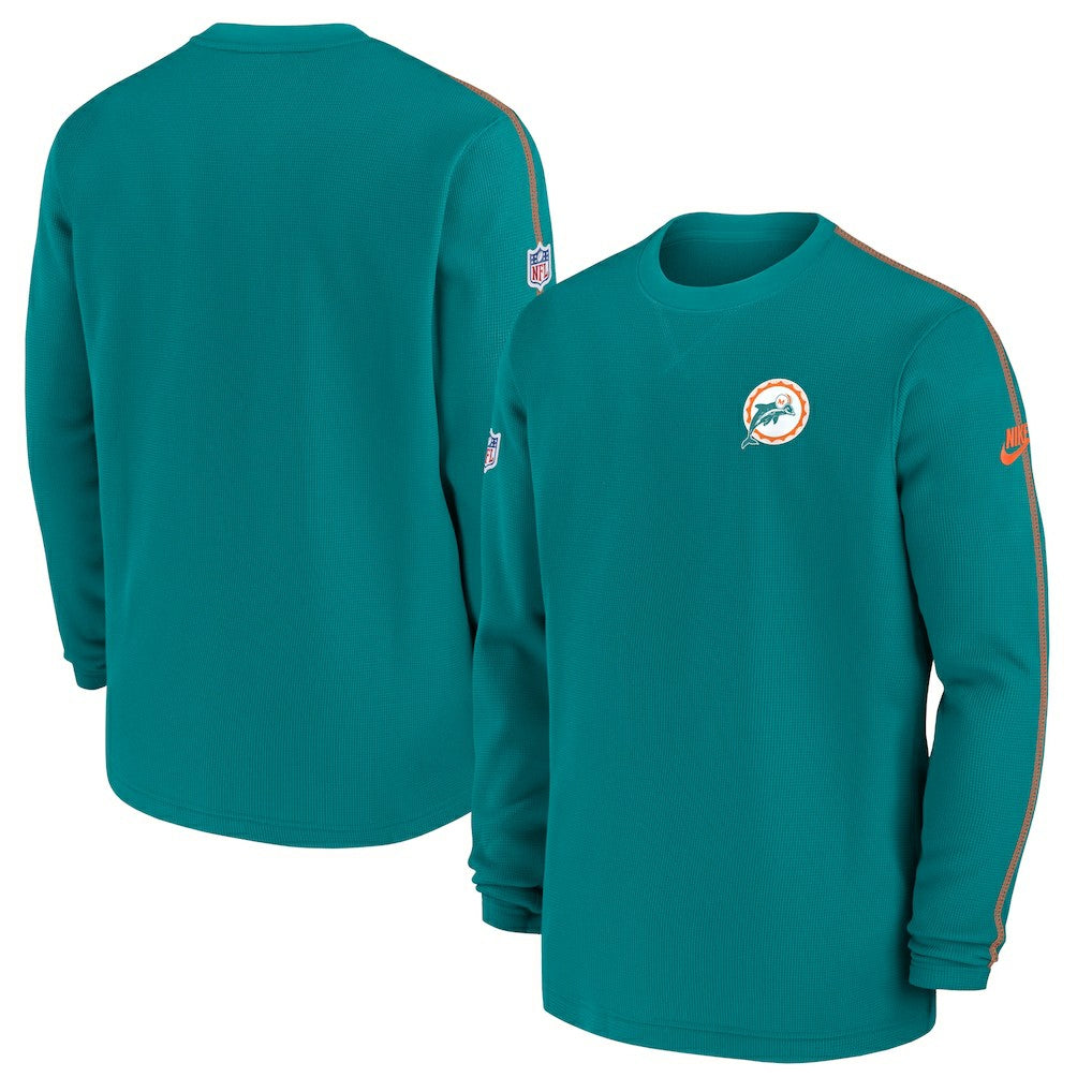 Miami Dolphins Alternate Logo Coach Long Sleeve Top Aqua - Nike