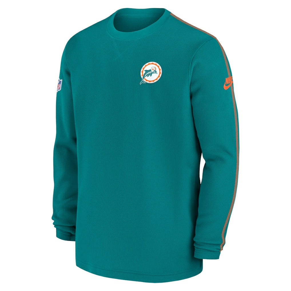 Miami Dolphins Alternate Logo Coach Long Sleeve Top Aqua - Nike
