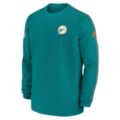 Miami Dolphins Alternate Logo Coach Long Sleeve Top Aqua - Nike