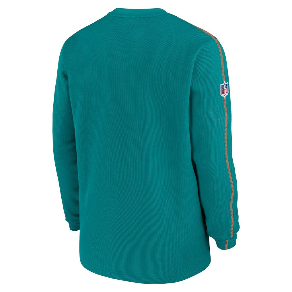 Miami Dolphins Alternate Logo Coach Long Sleeve Top Aqua - Nike