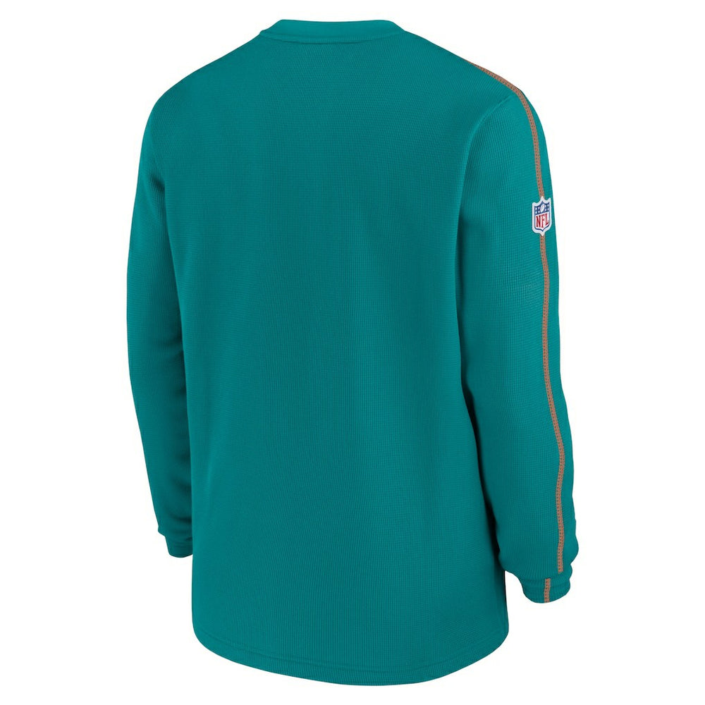 Miami Dolphins Alternate Logo Coach Long Sleeve Top Aqua - Nike