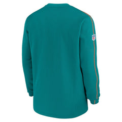 Miami Dolphins Alternate Logo Coach Long Sleeve Top Aqua - Nike