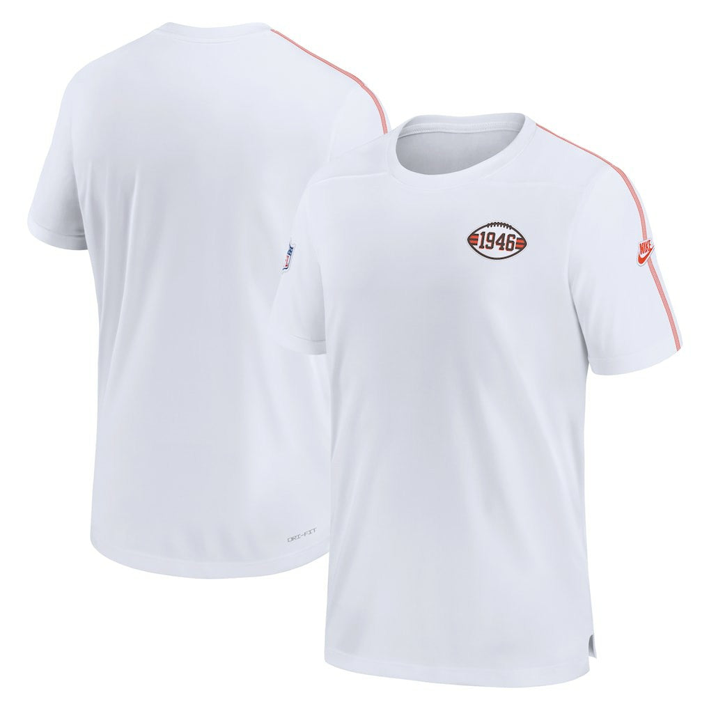 Cleveland Browns Sideline Alternate Logo Coach Performance T-Shirt White - Nike