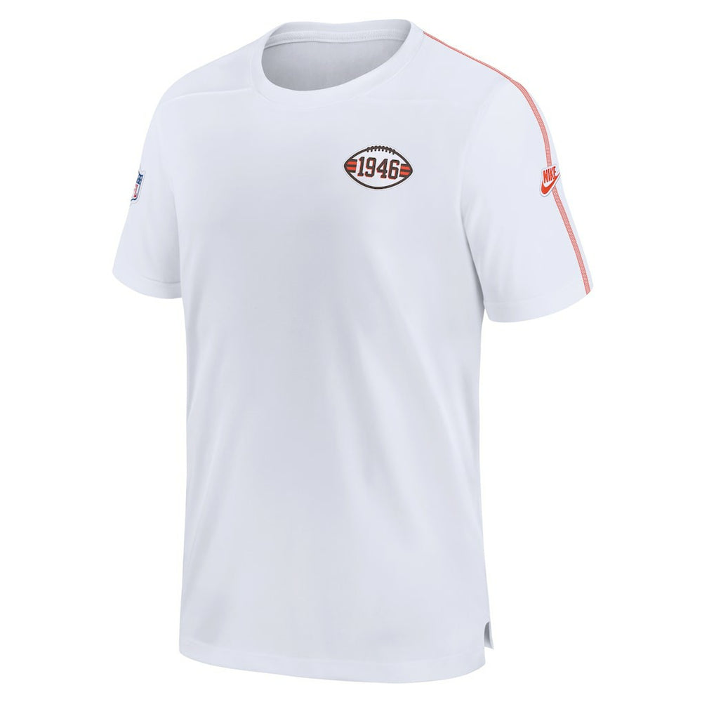 Cleveland Browns Sideline Alternate Logo Coach Performance T-Shirt White - Nike