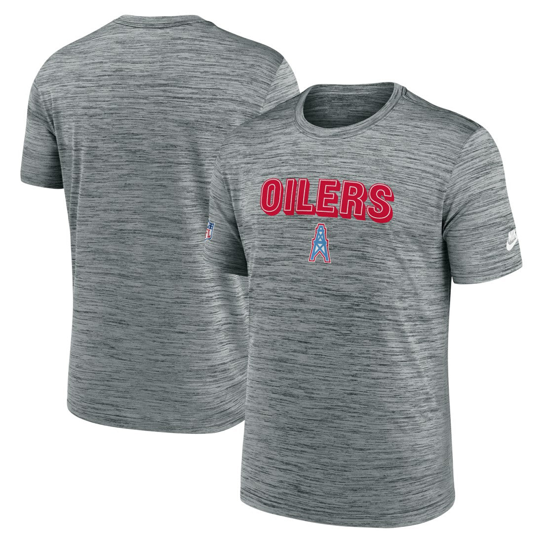 Tennessee Titans Sideline Velocity Throwback Logo Dri-FIT T-Shirt Gray - Nike