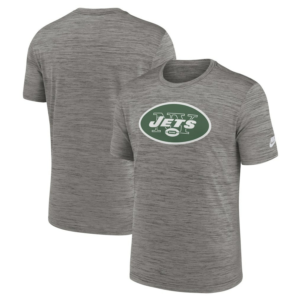 New York Jets Sideline Velocity Throwback Logo Dri-FIT T-Shirt Gray - Nike