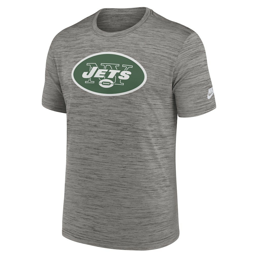 New York Jets Sideline Velocity Throwback Logo Dri-FIT T-Shirt Gray - Nike