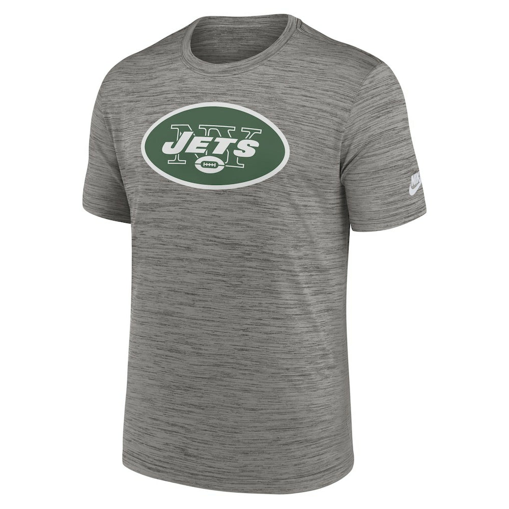 New York Jets Sideline Velocity Throwback Logo Dri-FIT T-Shirt Gray - Nike
