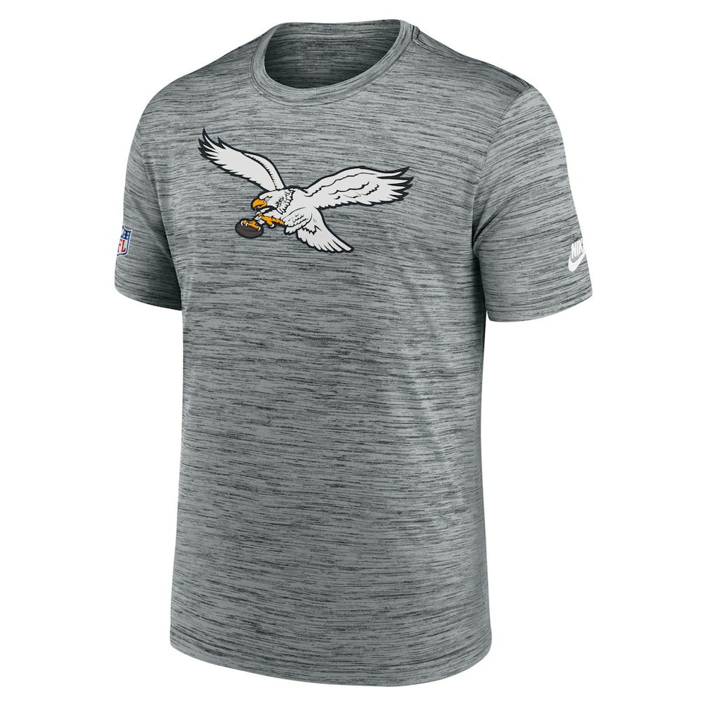 Philadelphia Eagles Sideline Velocity Throwback Logo Dri-FIT T-Shirt Gray - Nike