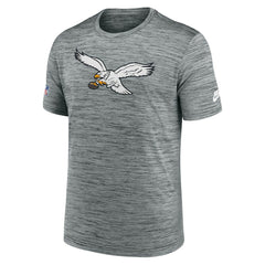 Philadelphia Eagles Sideline Velocity Throwback Logo Dri-FIT T-Shirt Gray - Nike