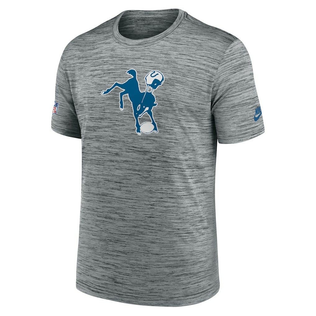 Indianapolis Colts Sideline Velocity Throwback Logo Dri-FIT T-Shirt Gray - Nike