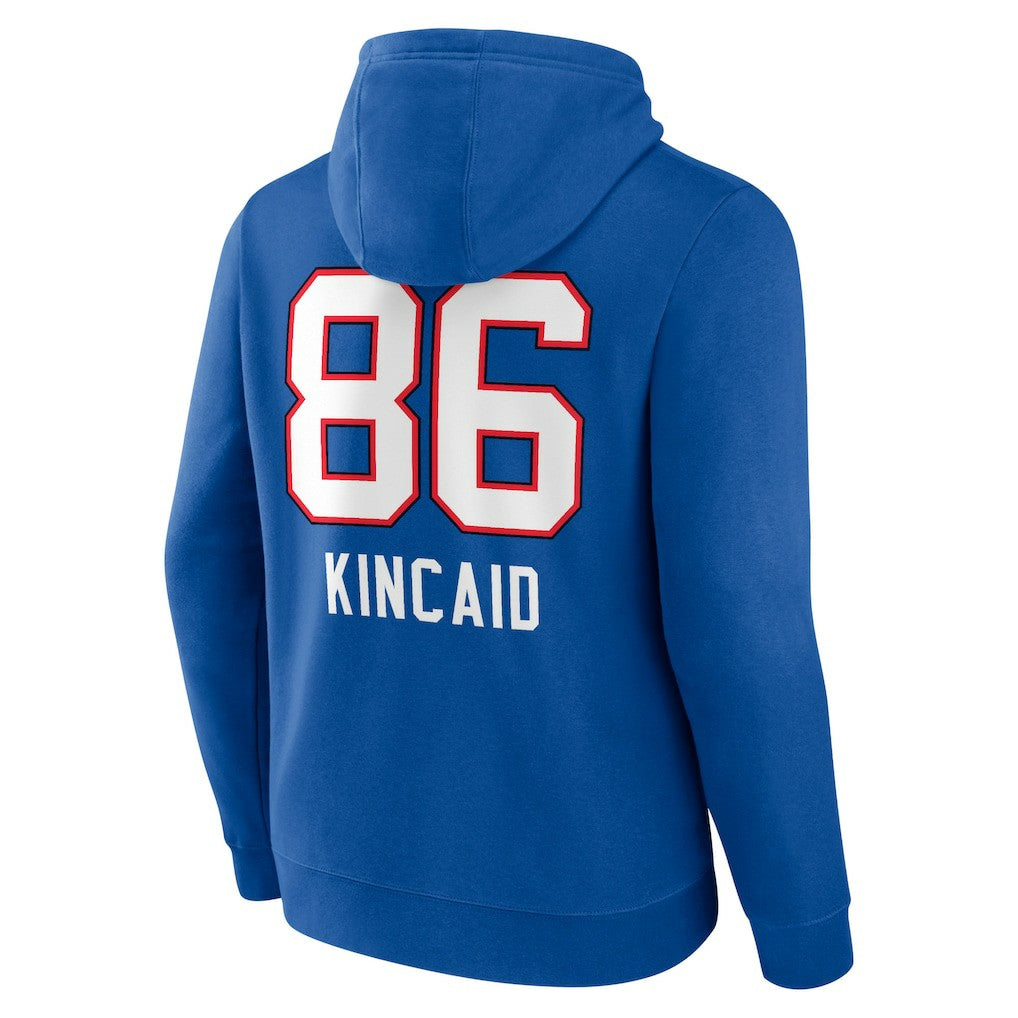 Dalton Kincaid Buffalo Bills Team Wordmark Player Name & Number Pullover Hoodie Royal - NFL