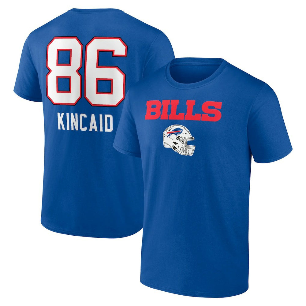 Dalton Kincaid Buffalo Bills Team Wordmark Player Name & Number T-Shirt Royal - NFL
