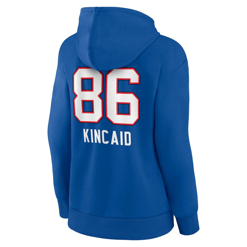 Dalton Kincaid Buffalo Bills Women's Team Wordmark Player Name & Number Pullover Hoodie Royal - NFL