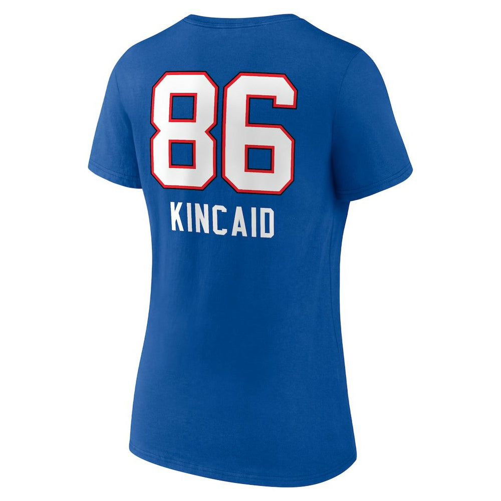 Dalton Kincaid Buffalo Bills Women's Team Wordmark Player Name & Number V-Neck T-Shirt Royal - NFL