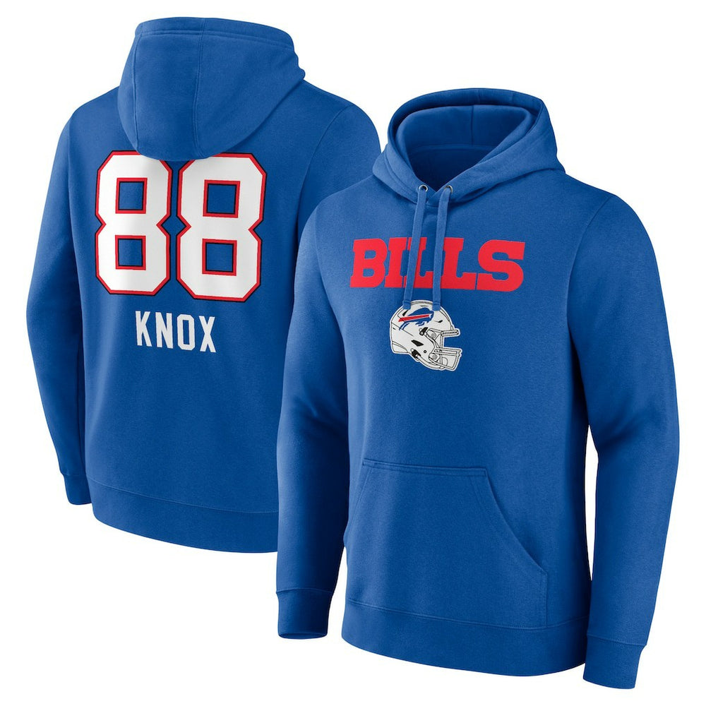 Dawson Knox Buffalo Bills Team Wordmark Player Name & Number Pullover Hoodie Royal - NFL