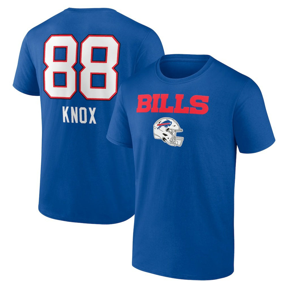 Dawson Knox Buffalo Bills Team Wordmark Player Name & Number T-Shirt Royal - NFL