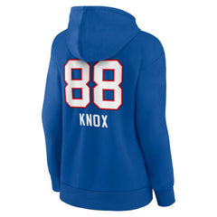 Dawson Knox Buffalo Bills Women's Team Wordmark Player Name & Number Pullover Hoodie Royal - NFL