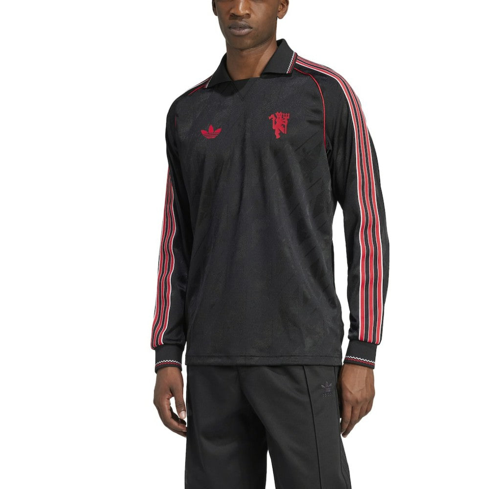 Adidas Manchester United Originals Lifestyler Long Sleeve Jerseys - Black