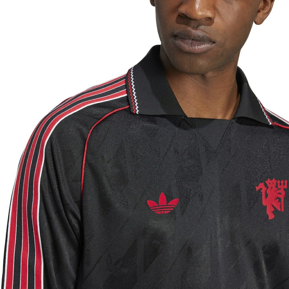 Adidas Manchester United Originals Lifestyler Long Sleeve Jerseys - Black
