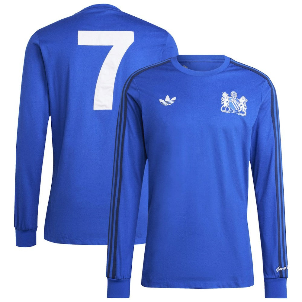 Adidas Manchester United x George Best Originals Lifestyler Long Sleeve Jerseys - Blue