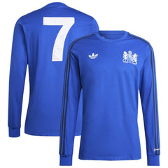 Adidas Manchester United x George Best Originals Lifestyler Long Sleeve Jerseys - Blue
