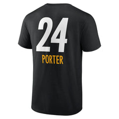 Joey Porter Jr. Pittsburgh Steelers Team Wordmark Player Name & Number T-Shirt Black - NFL
