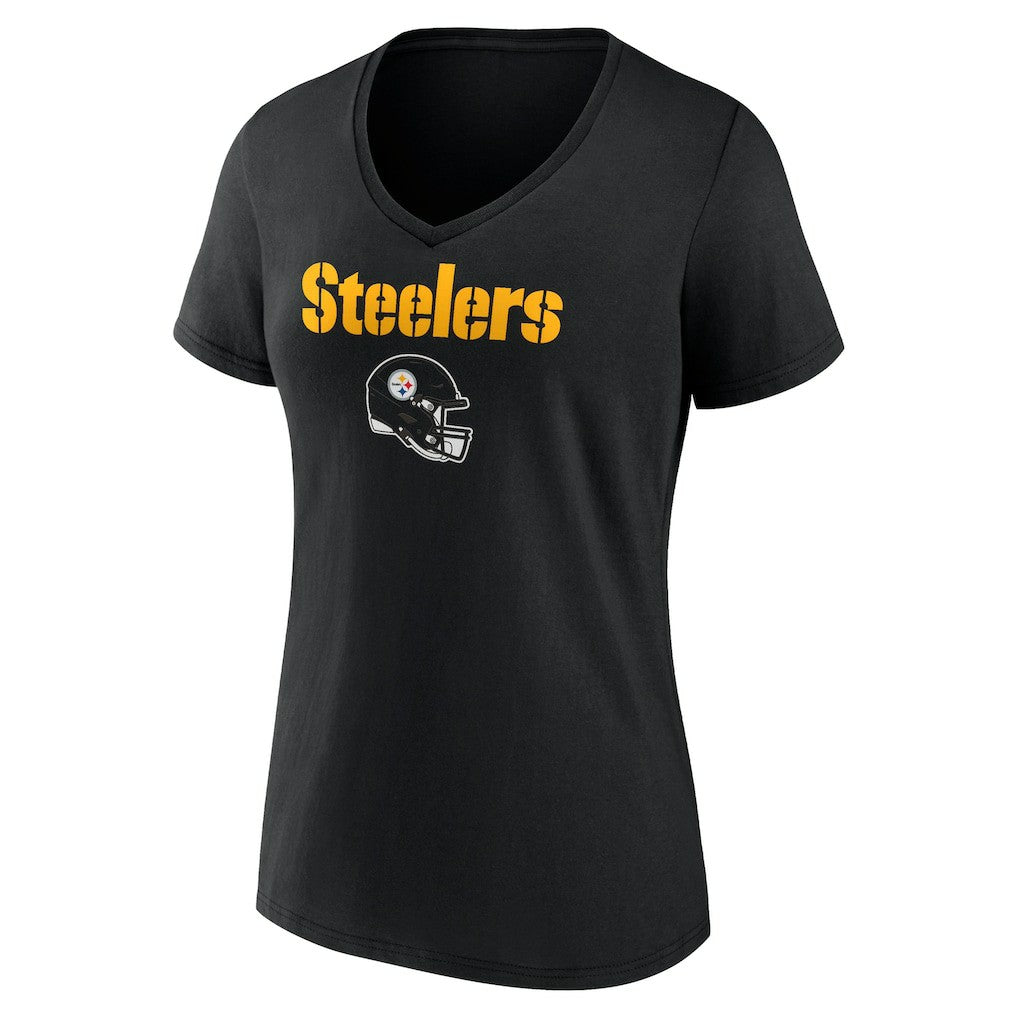 Joey Porter Jr. Pittsburgh Steelers Women's Team Wordmark Player Name & Number V-Neck T-Shirt Black - NFL