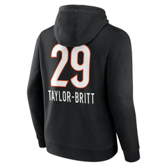 Cam Taylor-Britt Cincinnati Bengals Team Wordmark Player Name & Number Pullover Hoodie Black - NFL