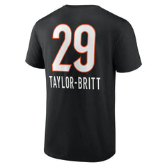 Cam Taylor-Britt Cincinnati Bengals Team Wordmark Player Name & Number T-Shirt Black - NFL