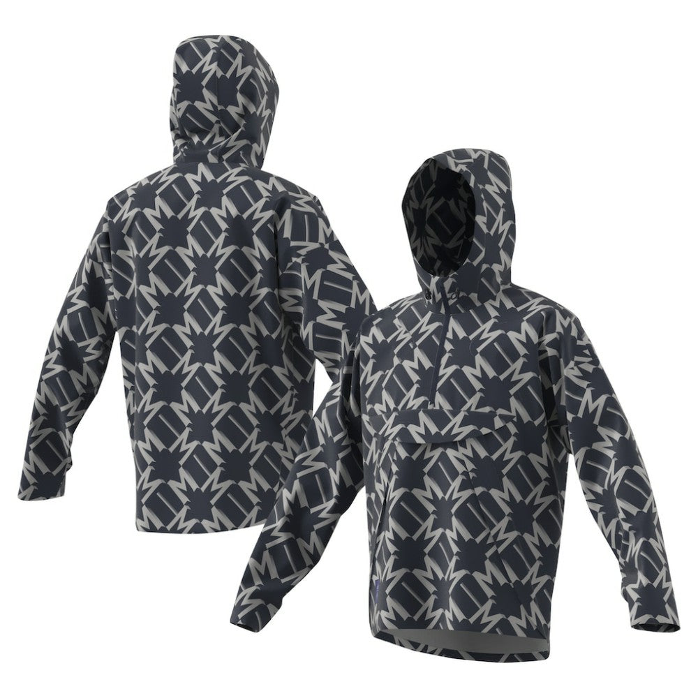 Adidas Manchester United 2024/25 Half-Zip Hoodie Windbreaker Jacket - Charcoal