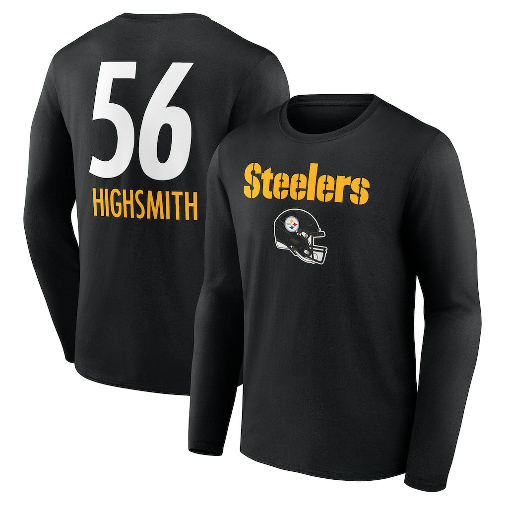 Alex Highsmith Pittsburgh Steelers Team Wordmark Player Name & Number Long Sleeve T-Shirt Black - NFL