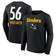 Alex Highsmith Pittsburgh Steelers Team Wordmark Player Name & Number Long Sleeve T-Shirt Black - NFL