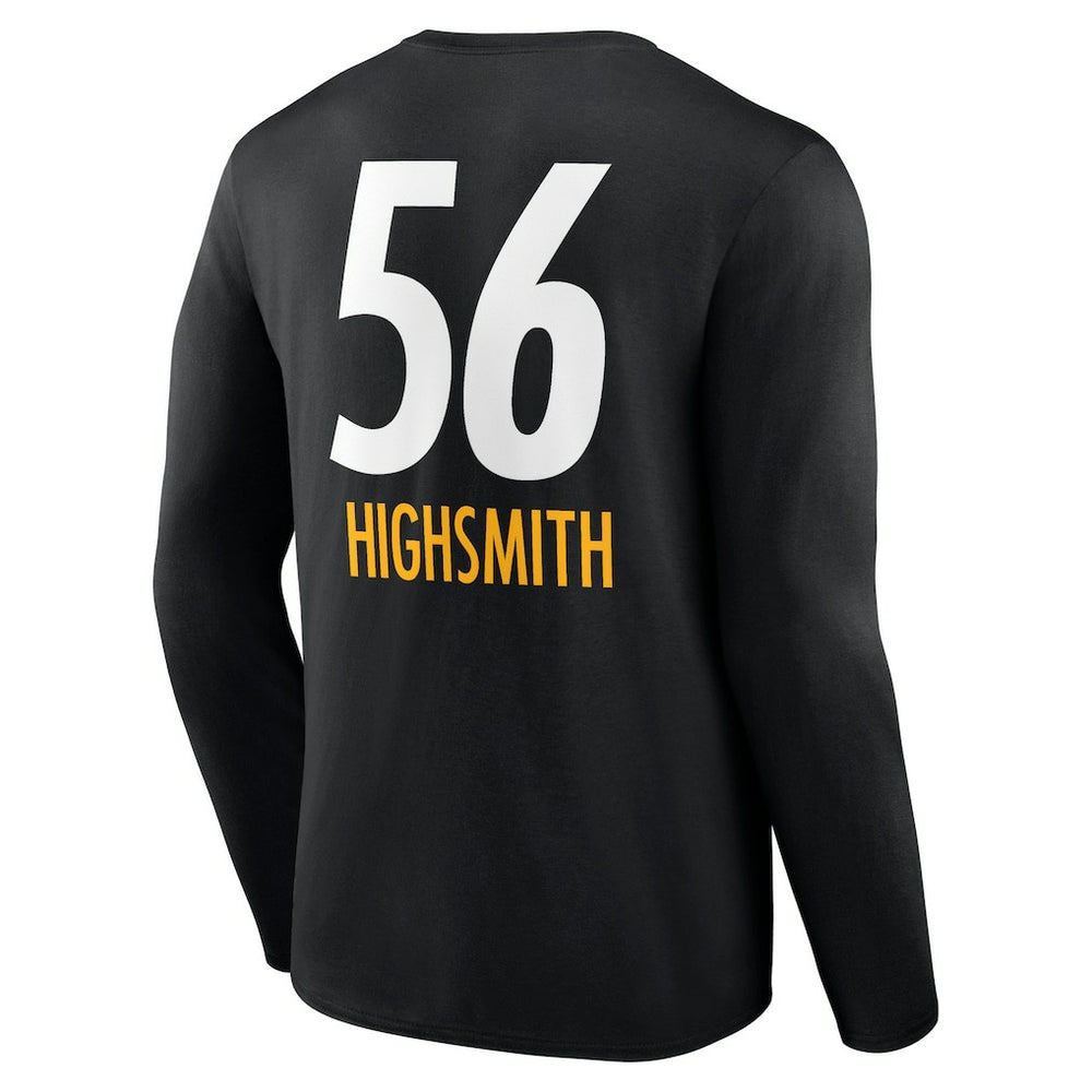 Alex Highsmith Pittsburgh Steelers Team Wordmark Player Name & Number Long Sleeve T-Shirt Black - NFL