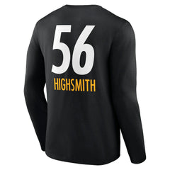 Alex Highsmith Pittsburgh Steelers Team Wordmark Player Name & Number Long Sleeve T-Shirt Black - NFL