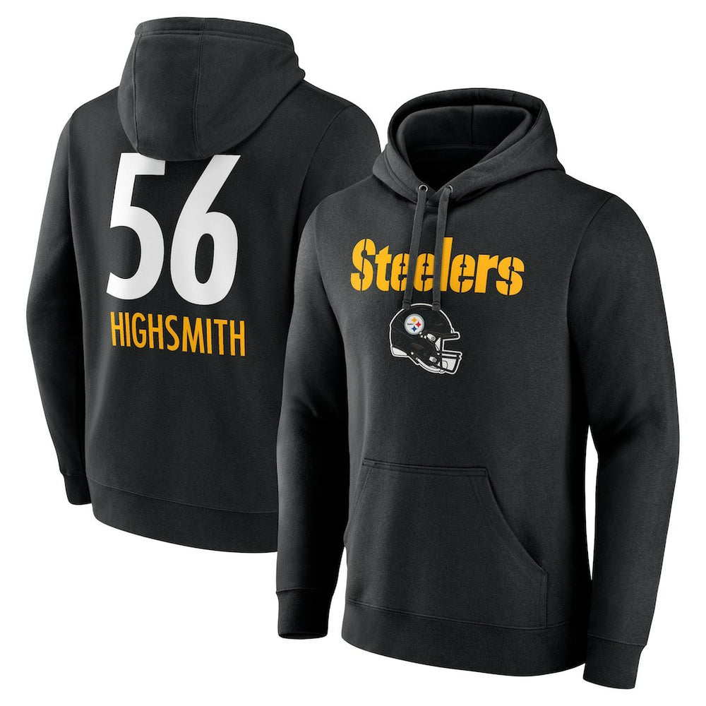 Alex Highsmith Pittsburgh Steelers Team Wordmark Player Name & Number Pullover Hoodie Black - NFL