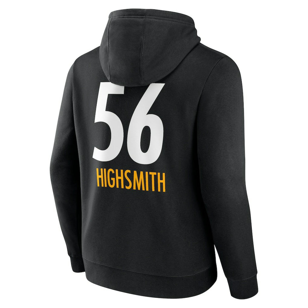 Alex Highsmith Pittsburgh Steelers Team Wordmark Player Name & Number Pullover Hoodie Black - NFL