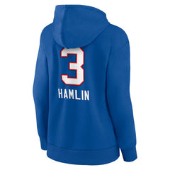 Damar Hamlin Buffalo Bills Women's Team Wordmark Player Name & Number Pullover Hoodie Royal - NFL