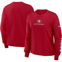 San Francisco 49ers Women's Boxy Long Sleeve T-Shirt Scarlet - Nike