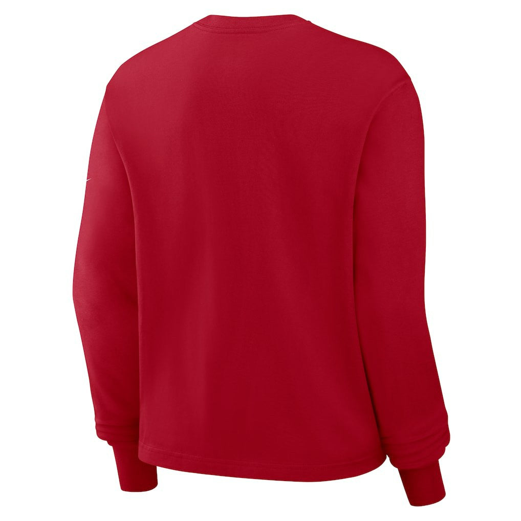San Francisco 49ers Women's Boxy Long Sleeve T-Shirt Scarlet - Nike